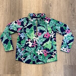 Lilly Pulitzer Kids Floral Velour Pullover - Size Small (4/5)